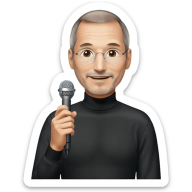 create a founder mode emoji like steve jobs having a 100 executive retreat in the woods

 sticker