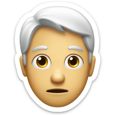 Shocked tears gasp sticker