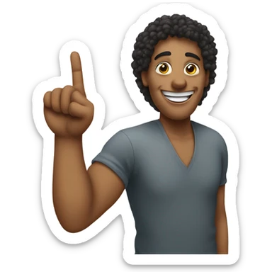 Smile flipping off sticker