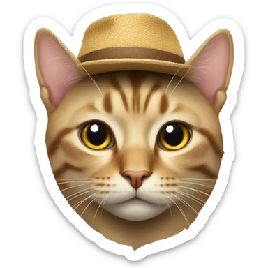 Cat wearing a hat  sticker