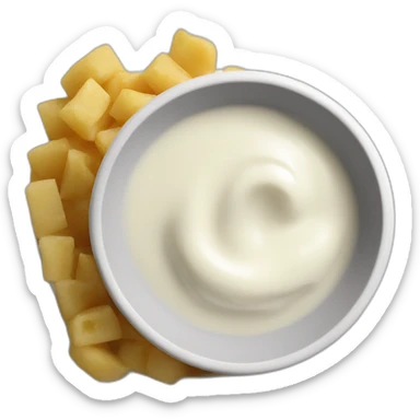 white sauce in a dipping dish sticker