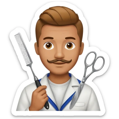 Street Barber man sticker