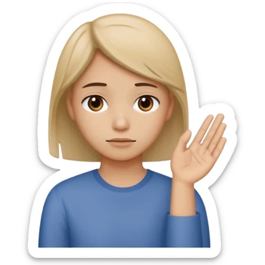 Emoji of a guy wiping off his shoulder with his hand sticker