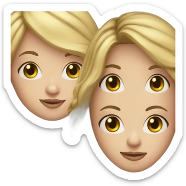 Sisters one brunette-another blonde sticker
