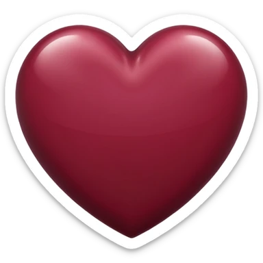 Burgundy heart sticker