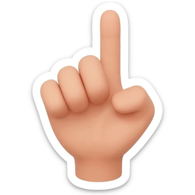 Hand emoji in a fist with only thumb and little finger up (palm facing forward) sticker