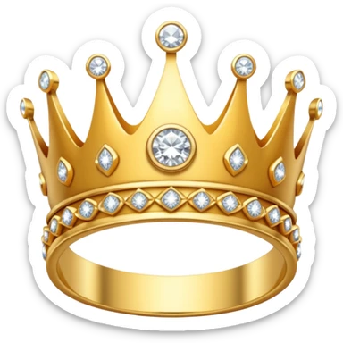 Aesthetic Engagement ring like crown sticker
