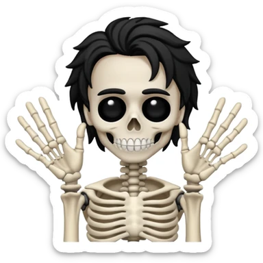Make a Playboi Carti yvl skeleton hand emoji sticker