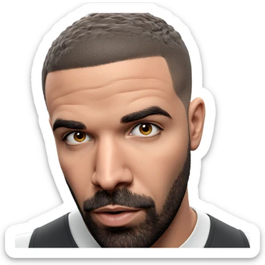 realistic portrait of a man sticker