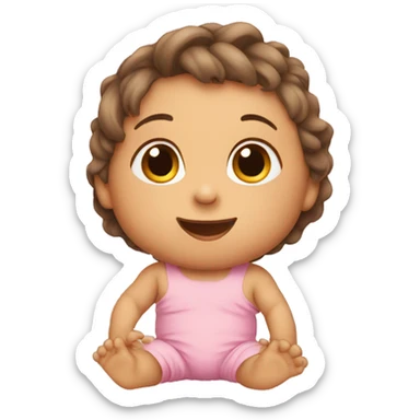 A baby is sitting sticker