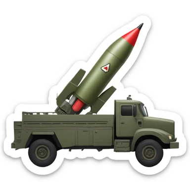 Missile in a missile truck sticker