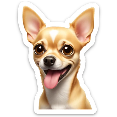 Chihuahua dog sticking out tongue sticker