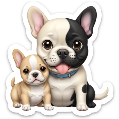french bulldog with labrador retriever sticker