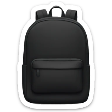 Black backpack without pockets  sticker
