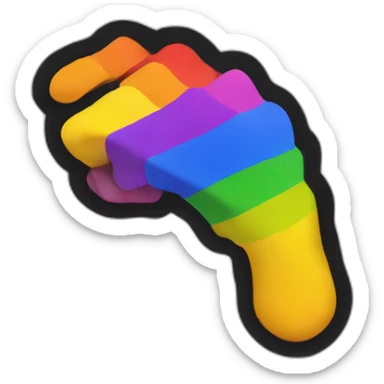 Pride flag claw sticker