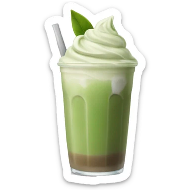 iced matcha latte without whipped cream  sticker