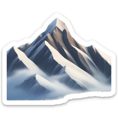 Mountain peak with 3 stars above  sticker
