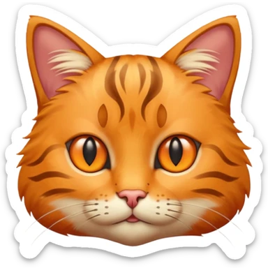 Cat with small slim eyes sticker