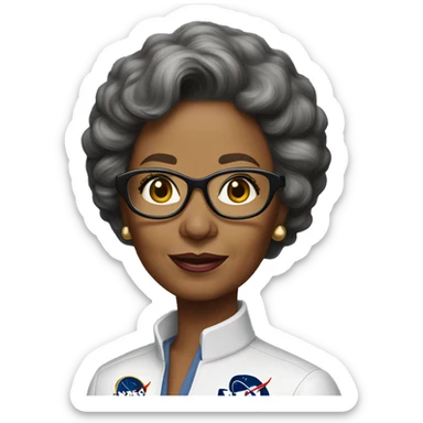 Annie Easley, NASA scientist uniform, unbespectacled sticker