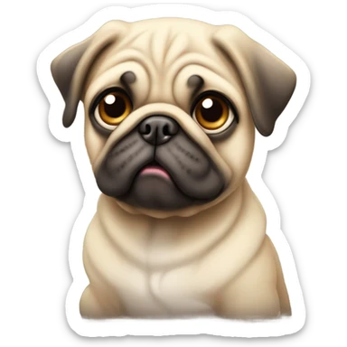 cute pug sticker