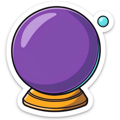 crystal ball sticker