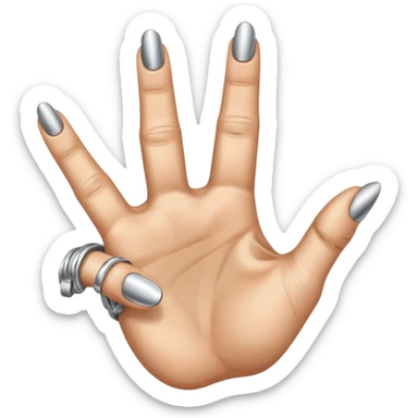 starke metal hand daumen zeigefinger und kleiner finger gestreckt, mittelfinger und ringfinger geballt sticker