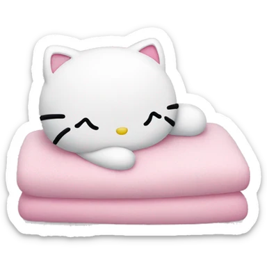 hello kitty sleeping sticker