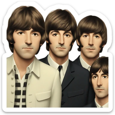 The Beatles band group 60s sticker