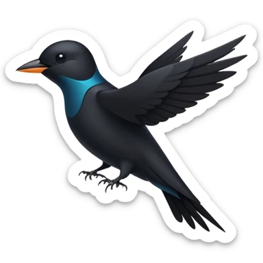 черная ласточка svg, vector sticker