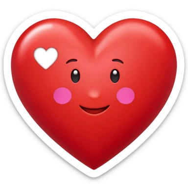 creame un emoji de un corazon rojo CON LA LETRA F EN EL CENTRO DE COLOR LILA sticker