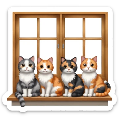 Cats on Windowsills sticker
