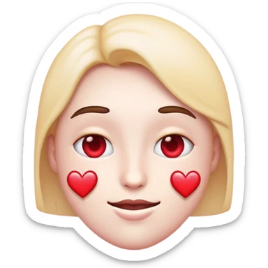 emoji face hearts instead of eyes sticker