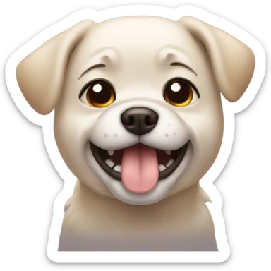 Cute dog making crying face  sticker
