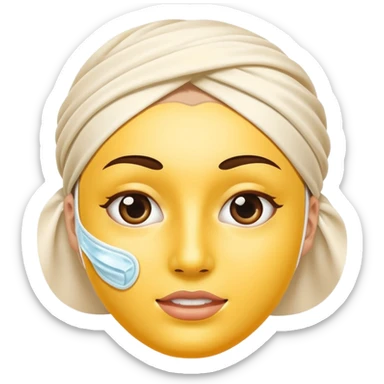 face mask cream sticker