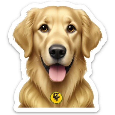 golden retriever in alemannia aachen trikot sticker