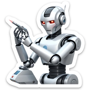 AI robot chat bot copywriter AI defeats CHATGPT & DeepSeek in Battle of AI Arms race laser hub sticker