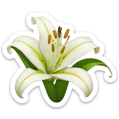 Lily flower sticker