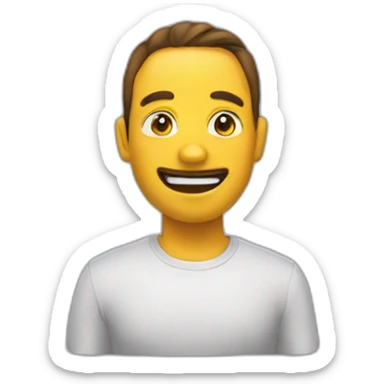 Emoji qui fait le signe chut sticker