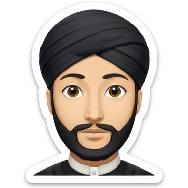 shia muslim scholar with black turban sticker