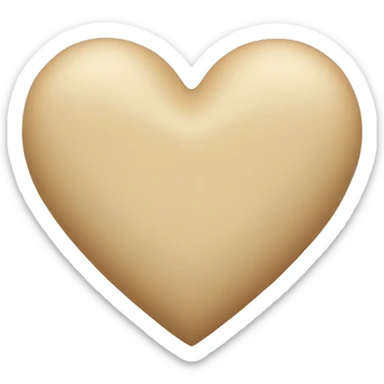 Beige heart  sticker
