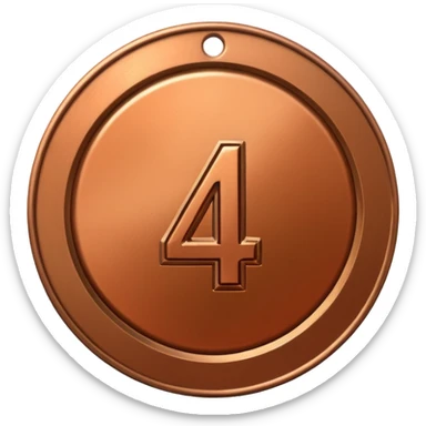 Design a medal for a 4th place sticker
