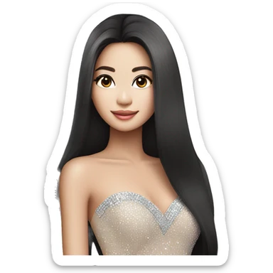 Miss universe Thailand with long straight hair sticker