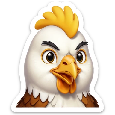 Chicken with inspirational good morning  sticker