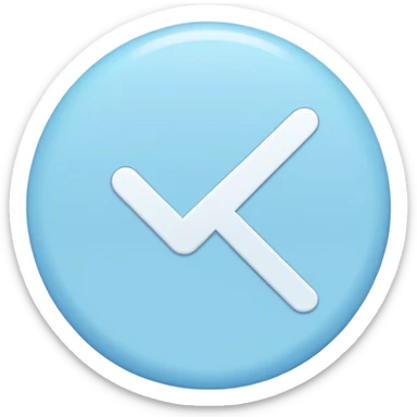 pastel blue bullet journal dot with a check in the middle sticker