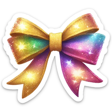 Bow with sparkle sticker