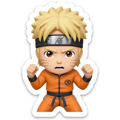 Related to chibi anime style characters of Naruto animes character who are angry  sticker