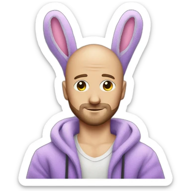 Jesse Pinkman wearing a purple Bunny furry suits sticker