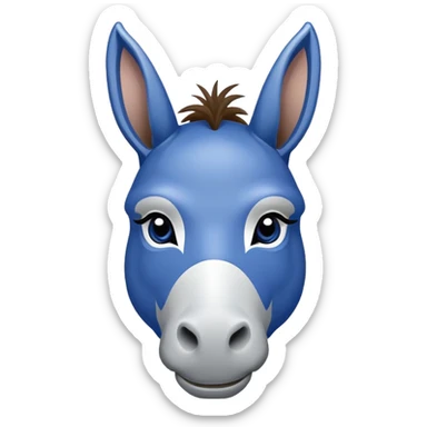 US Democratic Party donkey logo blue sticker