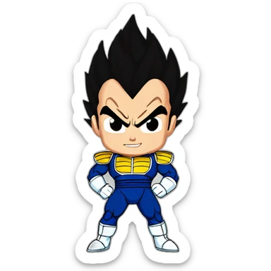 Vegeta de dbz sticker