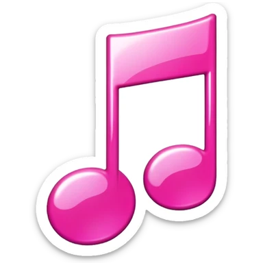 pink musical note sticker